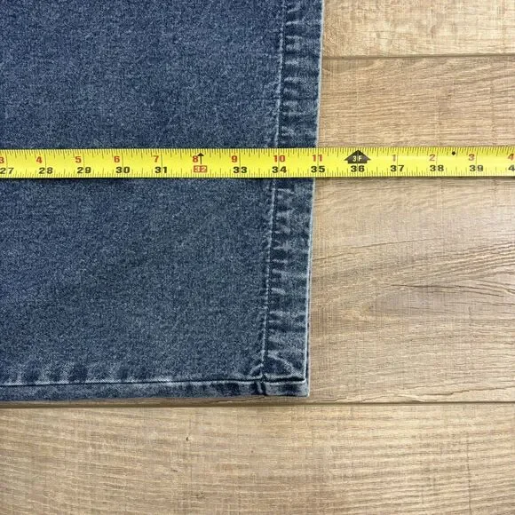 Vintage Y2K Denim Maxi Skirt Size 8 Western Ranch Festival Blue Prairie 90s Norm - Picture 11 of 12